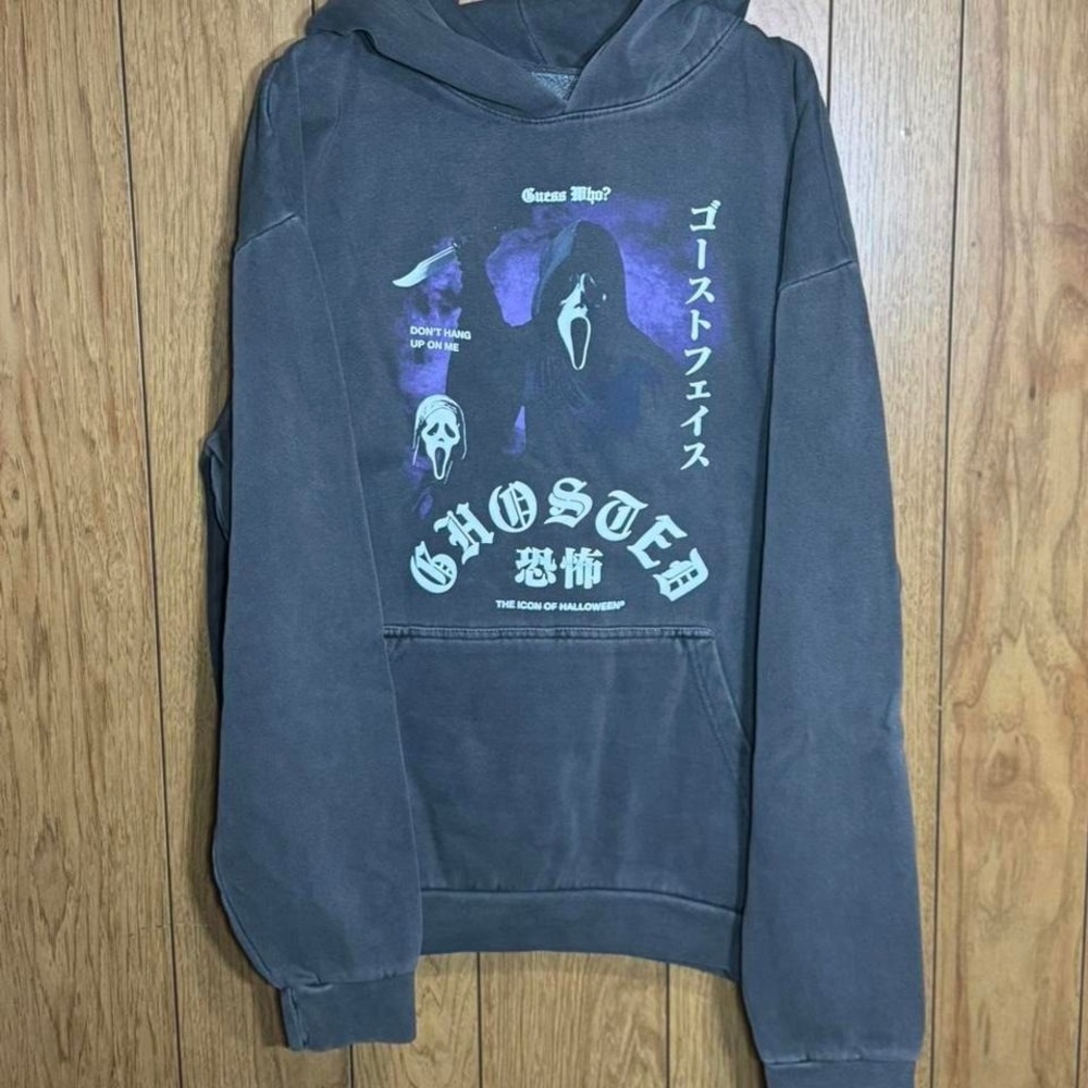 Grey Ghost Face hoodie Size‎ XL NWT